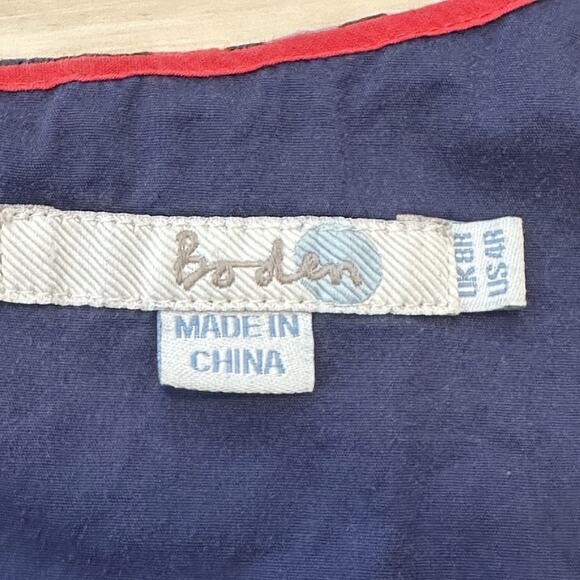 Boden 4R US 8R UK Emma Dress V-Neck Textured Confetti Geometric Pattern Blue - Picture 6 of 11